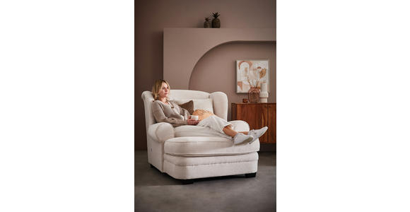 XXL-SESSEL in Cord Beige  - Beige/Dunkelbraun, Design, Holz/Textil (121/100/140cm) - Ambia Home