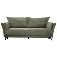 SCHLAFSOFA Cord, Flachgewebe Olivgrün  - Schwarz/Olivgrün, KONVENTIONELL, Textil/Metall (223/72/100cm) - Carryhome