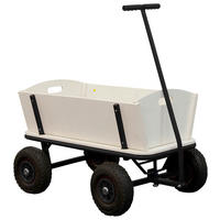BOLLERWAGEN    - Schwarz/Braun, KONVENTIONELL, Holz/Metall (61/95/97cm) - Ambia Garden