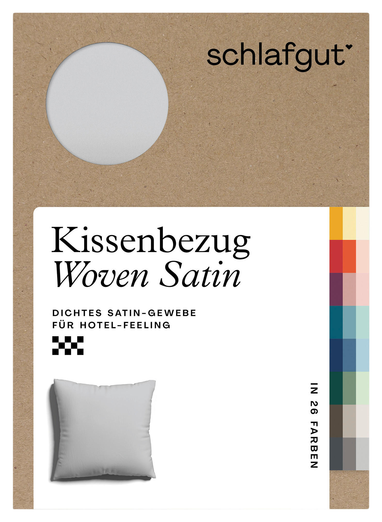 KOPFKISSENBEZUG - Hellgrau, Basics, Textil (80/80cm) - Schlafgut