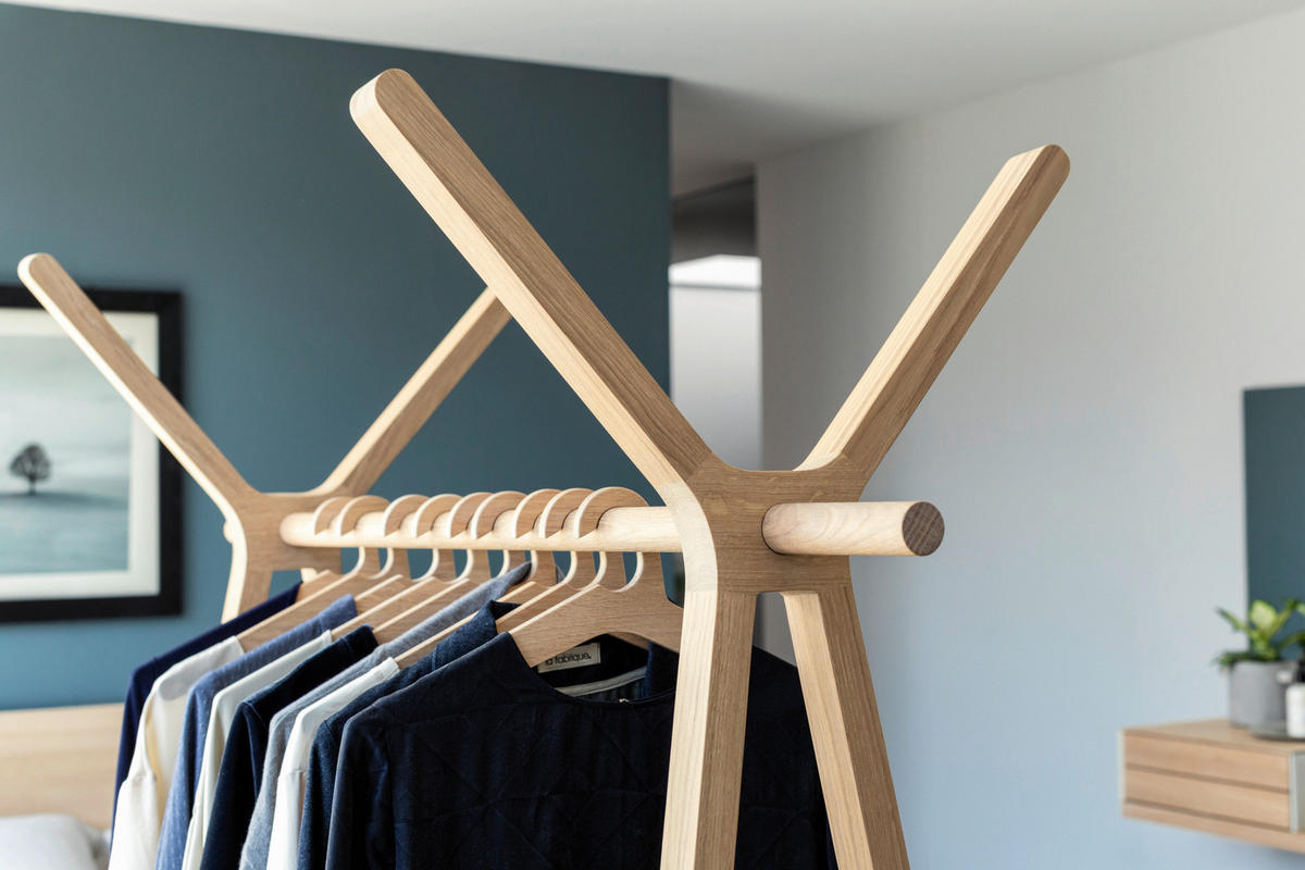 KLEIDERBÜGELSET Holz  - Eiche Bianco, Natur, Holz (44,2/19,3/1,1cm) - TEAM 7