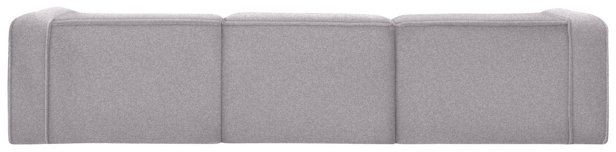 ECKSOFA in Webstoff Grau, Flieder  - Flieder/Schwarz, Design, Kunststoff/Textil (332/163cm) - Stylife