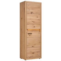 GARDEROBENSCHRANK  in 63,8/199/40 cm  - Eichefarben/Schwarz, KONVENTIONELL, Holz/Metall (63,8/199/40cm) - Linea Natura