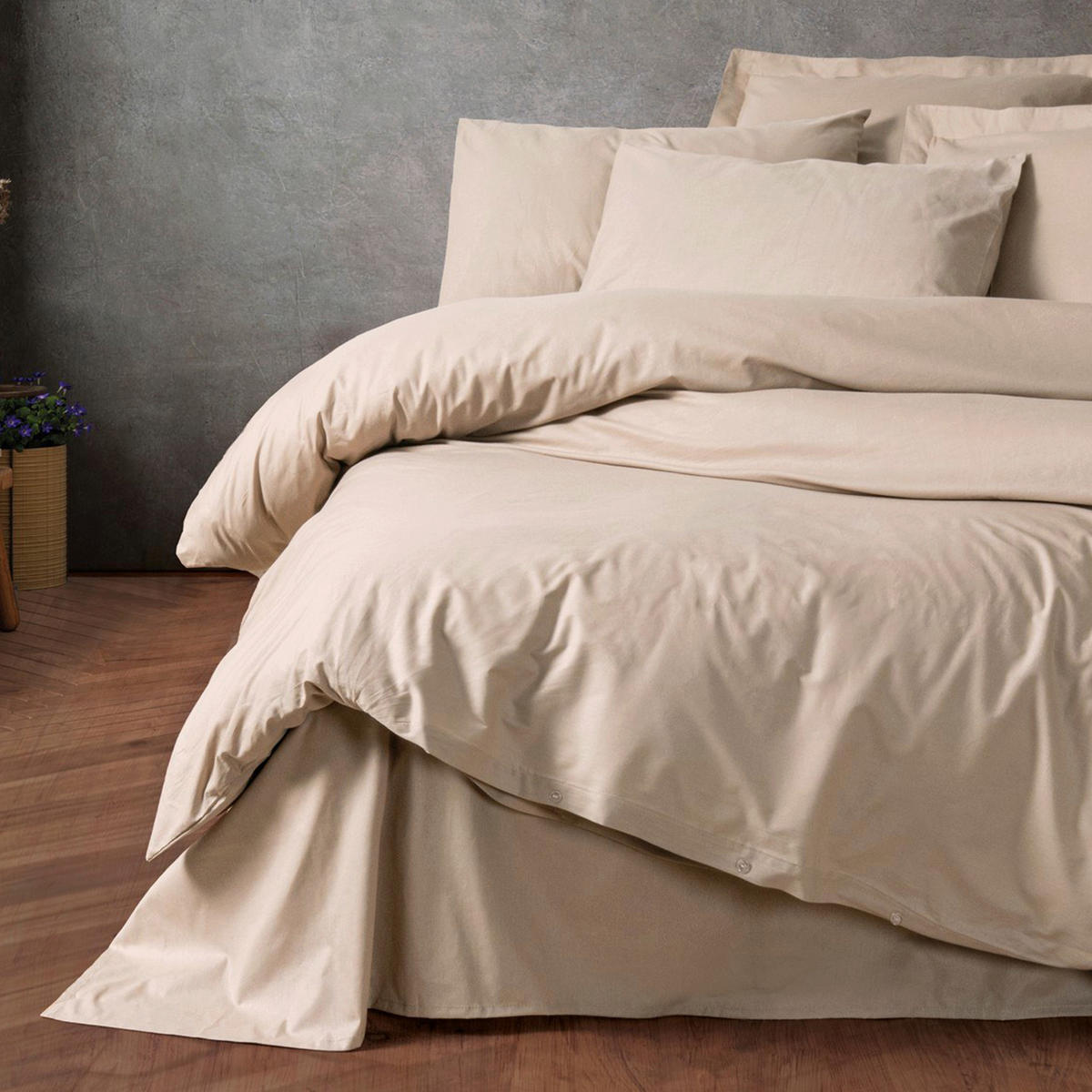 BETTWÄSCHE Renforcé 135/200 cm  - Beige, Basics, Textil (135/200cm)