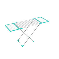 RUHASZÁRÍTÓ ÁLLVÁNY - világoszöld/ezüstszínű, Basics, fém (2,6kg)