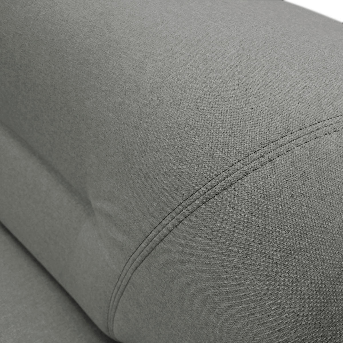 ECKSOFA in Flachgewebe Hellgrau  281/167 cm  - Silberfarben/Hellgrau, Design, Kunststoff/Textil (281/167cm) - MID.YOU