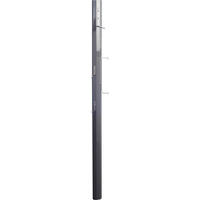 GARDEROBENPANEEL  in 8/185/4 cm  - Chromfarben/Anthrazit, Basics, Holzwerkstoff/Metall (8/185/4cm)