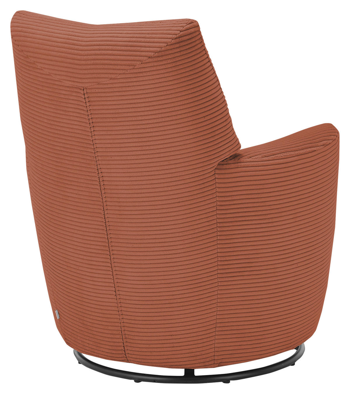 SESSEL Cord Orange    - Schwarz/Orange, Design, Textil/Metall (80/96/88cm) - SetOne by Musterring