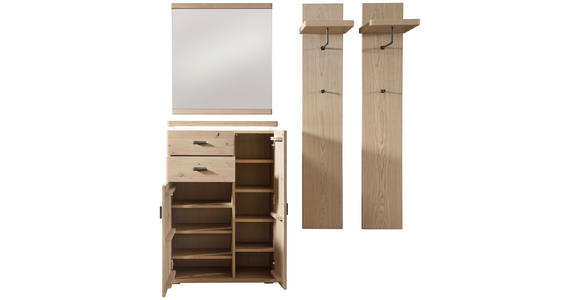 GARDEROBE Eichefarben - Eichefarben, Natur, Holz (155/204/38cm) - Linea Natura