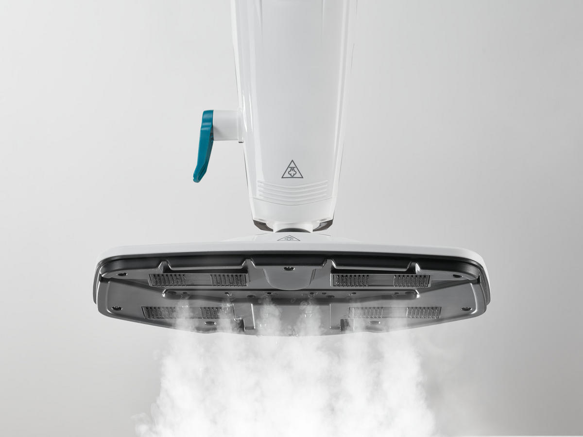DAMPFREINIGER CLEAN TENSO - Türkis/Weiß, KONVENTIONELL, Kunststoff (27,5/25,6/64cm) - Leifheit
