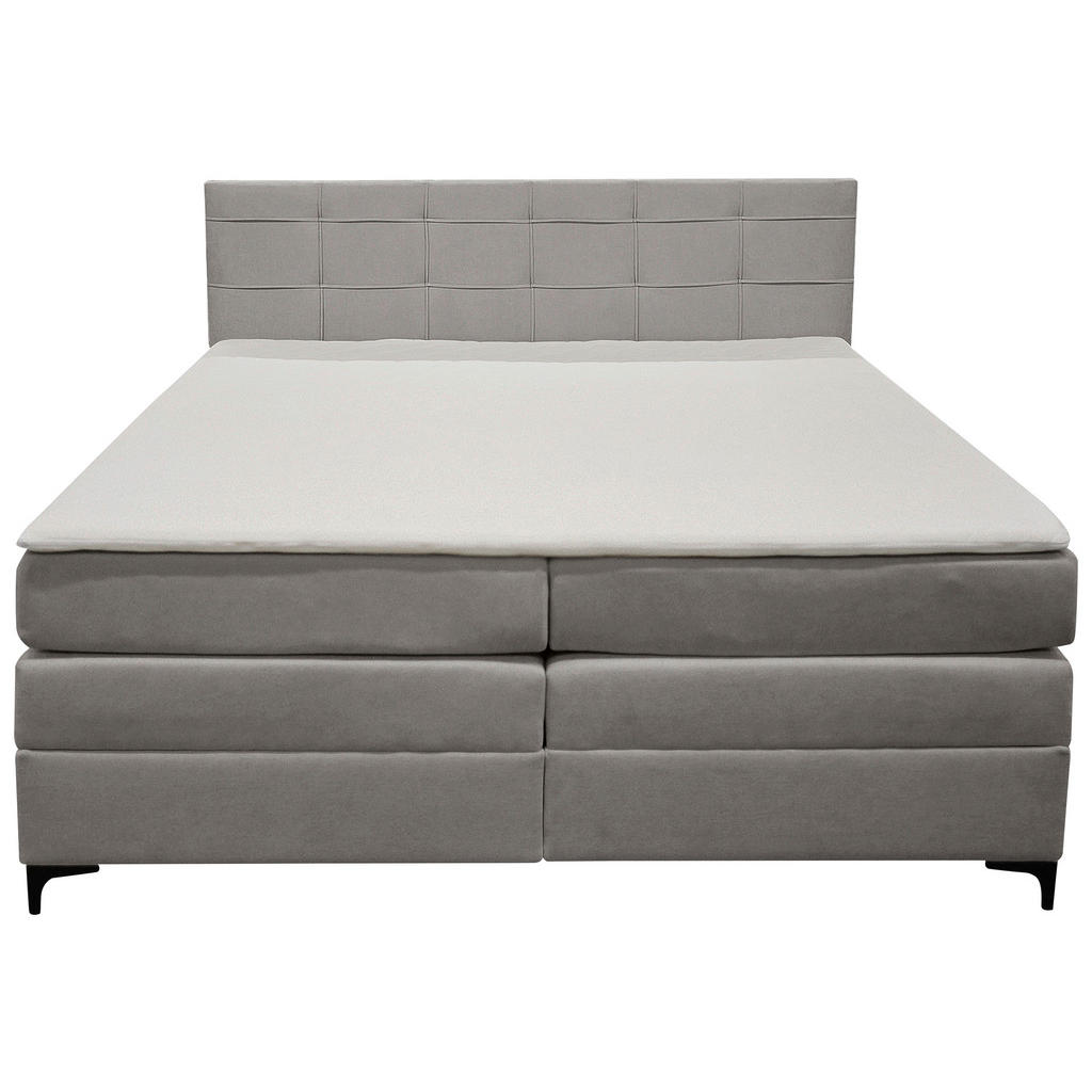 Boxspringbett Mitto Hellgrau 200x200 Cm