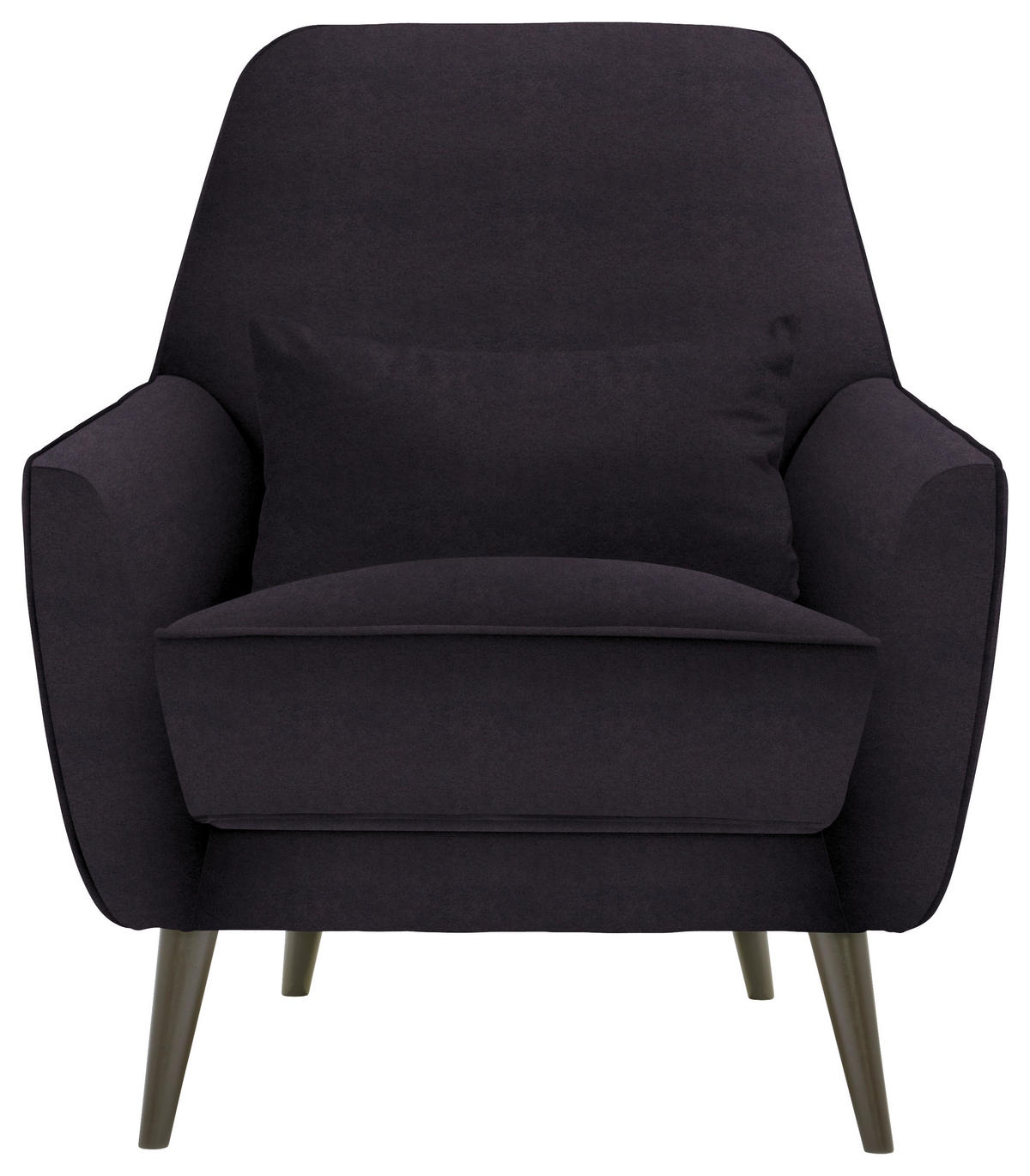 SESSEL in Mikrofaser Dunkelgrau  - Dunkelgrau/Schwarz, Modern, Holz/Textil (77/86/80cm) - Carryhome