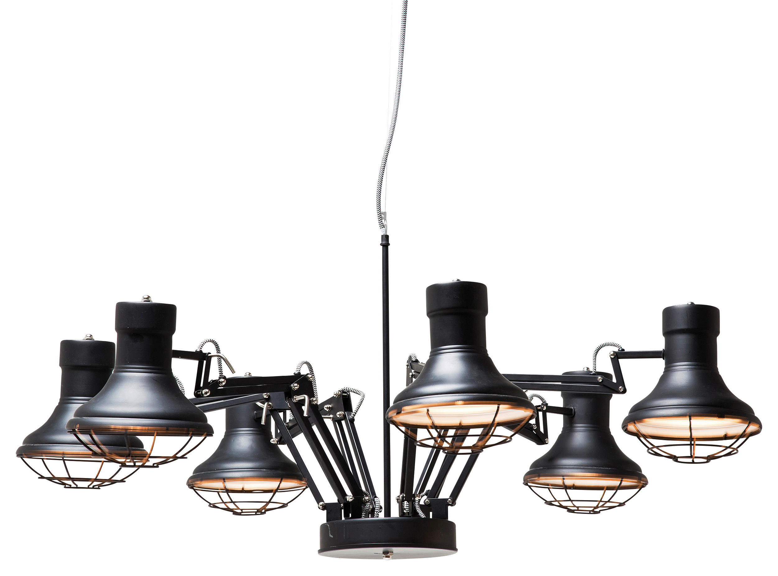 Thumbnail - Kare-Design Hängeleuchte, Schwarz, Metall, 110x60x110 cm, ausziehbar, Flexarm, Lampen & Leuchten, Innenbeleuchtung, Häng...