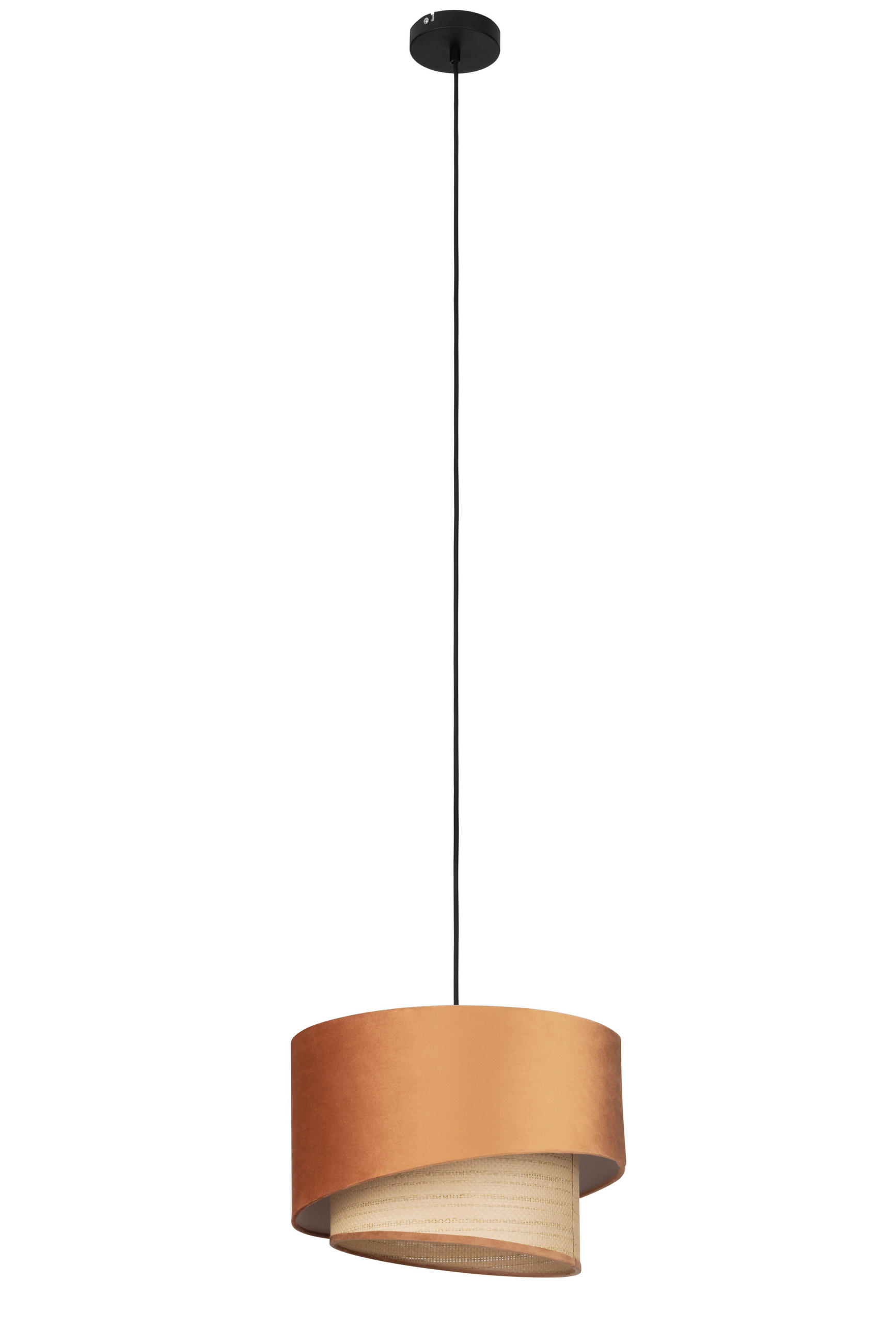 HÄNGELEUCHTE 38/150 cm  - Naturfarben/Orange, Trend, Papier/Textil (38/150cm) - Collett's Monde
