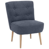 SESSEL in Flachgewebe Blau  - Blau/Buchefarben, Design, Holz/Textil (58/78/68cm) - Max Winzer