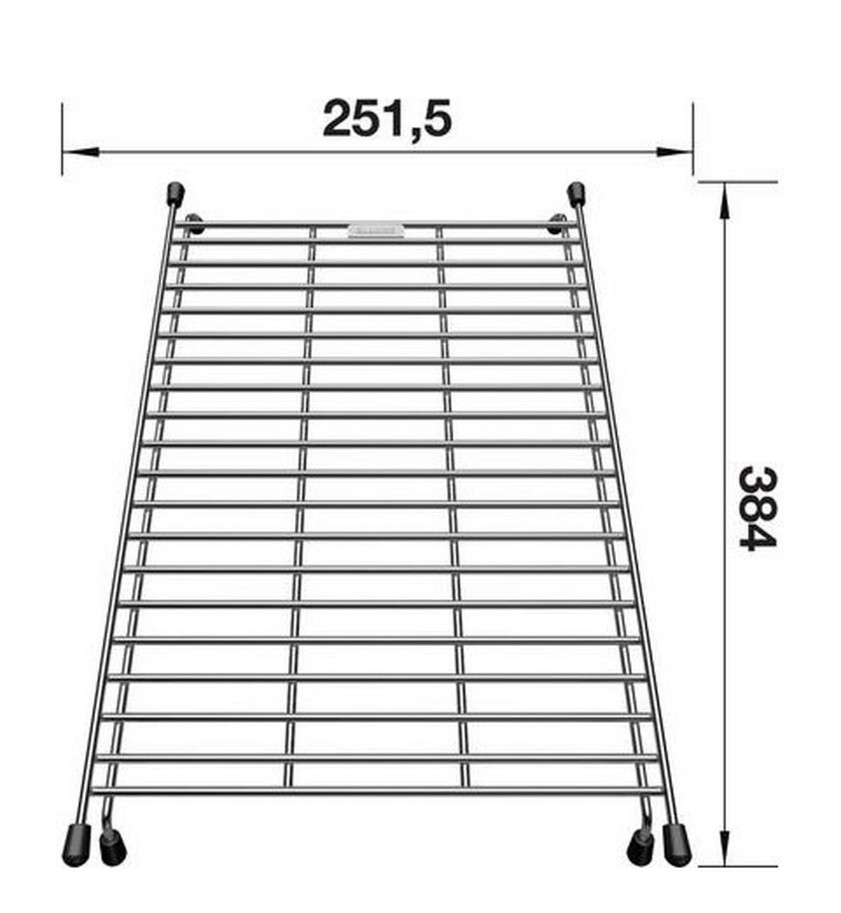 GESCHIRRABTROPFKORB   - Edelstahlfarben, Basics, Metall (25,2/1,8/38,4cm) - Blanco