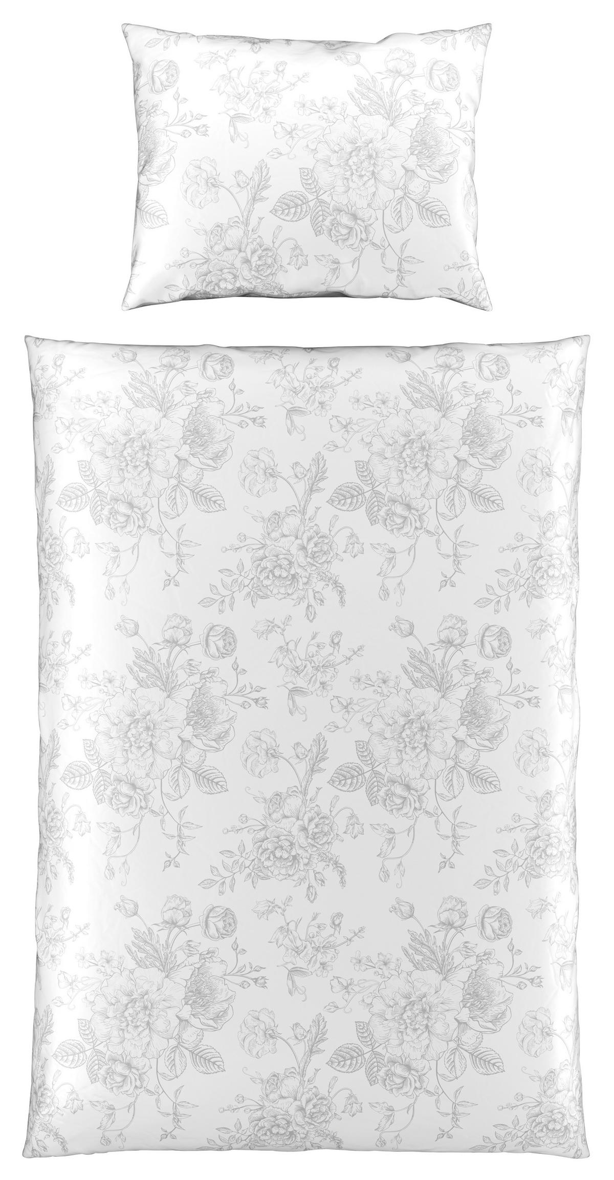KÉTOLDALAS ÁGYNEMŰHUZAT 140/200 cm  - fehér/szürke, Konventionell, textil (140/200cm) - Esposa