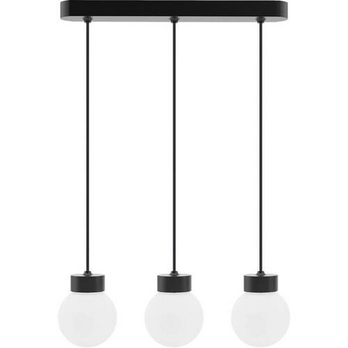 ZÁVĚSNÉ SVÍTIDLO, 52/150 cm  - černá, Design, dřevo/sklo (52/150cm)