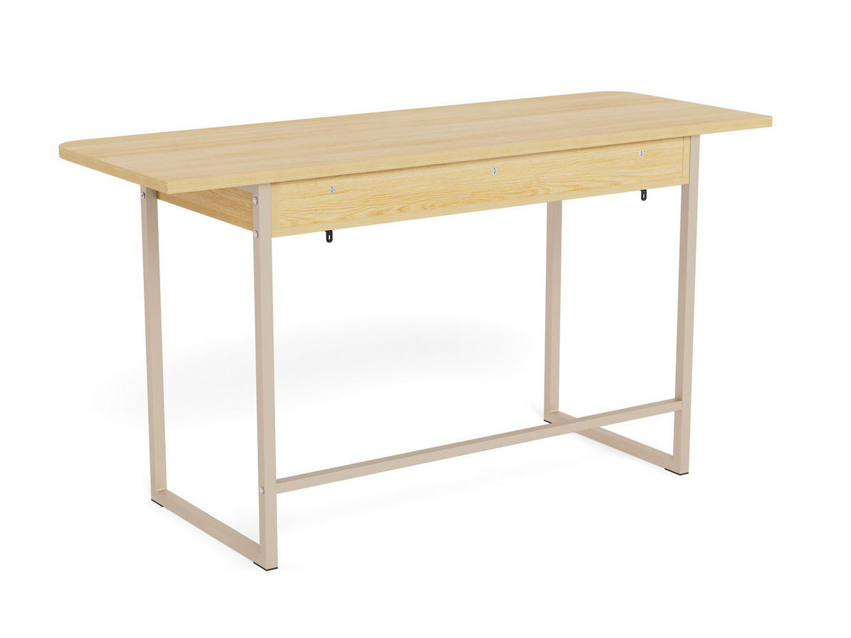 KONSOLENTISCH DARLINGTON Grau, Eichefarben  - Eichefarben/Grau, Design, Holzwerkstoff/Metall (140/40/77cm) - MID.YOU