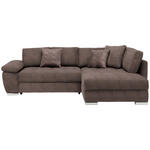 ECKSOFA in Webstoff Taupe  - Taupe/Chromfarben, Design, Kunststoff/Textil (276/212cm) - Carryhome