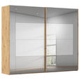 SCHWEBETÜRENSCHRANK 271/223/68 cm 2-türig Eiche Artisan  - Eiche Artisan, Design, Glas/Holzwerkstoff (271/223/68cm) - Xora