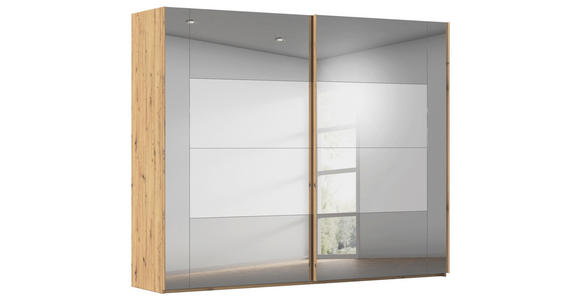 SCHWEBETÜRENSCHRANK 271/223/68 cm 2-türig Eiche Artisan  - Eiche Artisan, Design, Glas/Holzwerkstoff (271/223/68cm) - Xora
