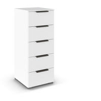 KOMMODE 40/100/42 cm  in Weiss  - Weiss/Graphitfarben, Trend, Holzwerkstoff/Metall (40/100/42cm) - Novel