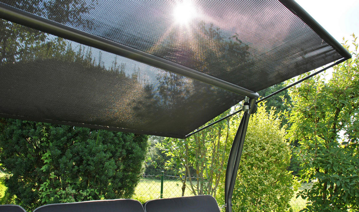 HOLLYWOODSCHAUKEL 210/160/145 cm  - Taupe/Dunkelgrau, Basics, Textil/Metall (210/160/145cm) - Boxxx