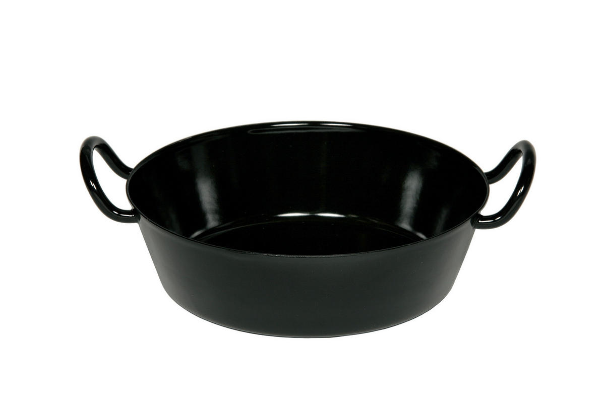 BRATPFANNE  - Schwarz, KONVENTIONELL, Metall (34/8,2cm) - Riess