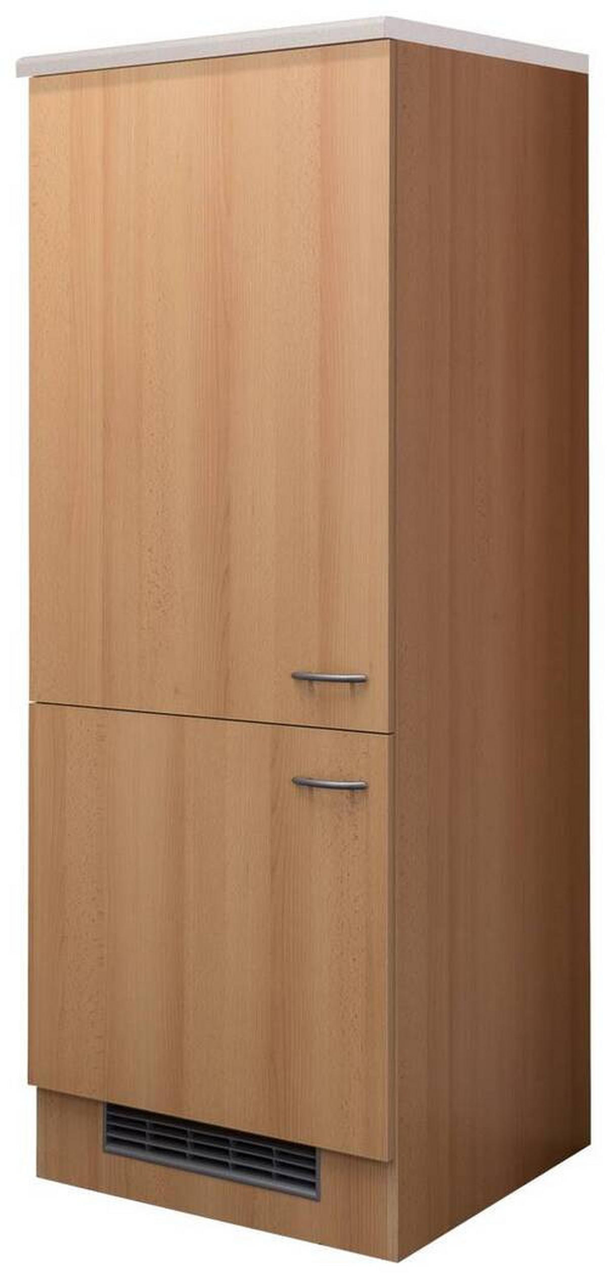 GERÄTEUMBAUSCHRANK 60/160,6/60 cm  in Buchefarben  - Edelstahlfarben/Beige, KONVENTIONELL, Holzwerkstoff/Kunststoff (60/160,6/60cm) - FlexWell