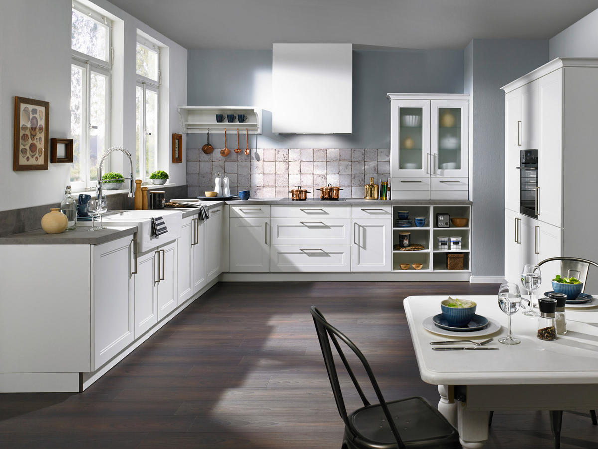 EINBAUKÜCHE WINDSOR LACK  - Weiß, Design, Holzwerkstoff - Nolte Küchen