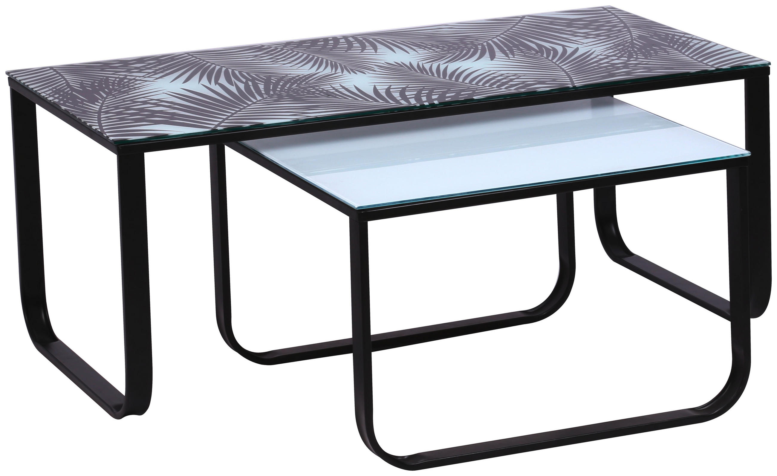 Couchtisch Set 2 Tlg Mit Glasplatte Online Kaufen