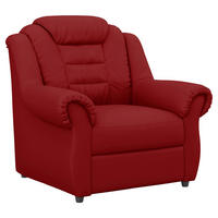 SESSEL in Lederlook Rot  - Rot/Schwarz, Konventionell, Kunststoff/Textil (104/102/101cm) - Livetastic