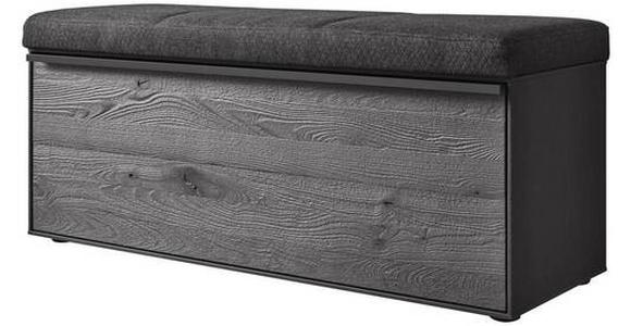GARDEROBENBANK 118/50/41 cm  - Anthrazit, Design, Holz/Textil (118/50/41cm) - Johann Jakob