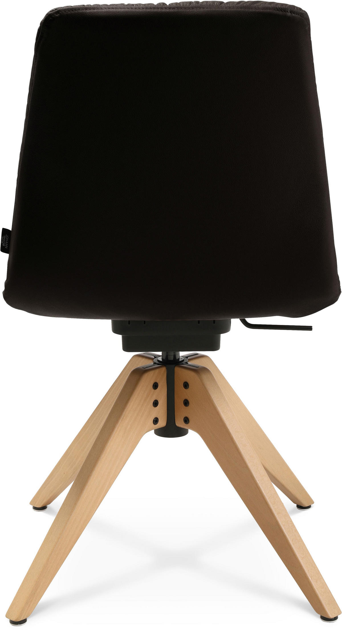 STUHL  in Echtleder pigmentiert Holz, Leder  - Eichefarben/Beige, Design, Leder/Holz (46/82,5-85,25/55cm) - Johann Jakob