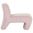 SESSEL in Cord Rosa  - Schwarz/Rosa, KONVENTIONELL, Kunststoff/Textil (68/72/89cm) - Carryhome