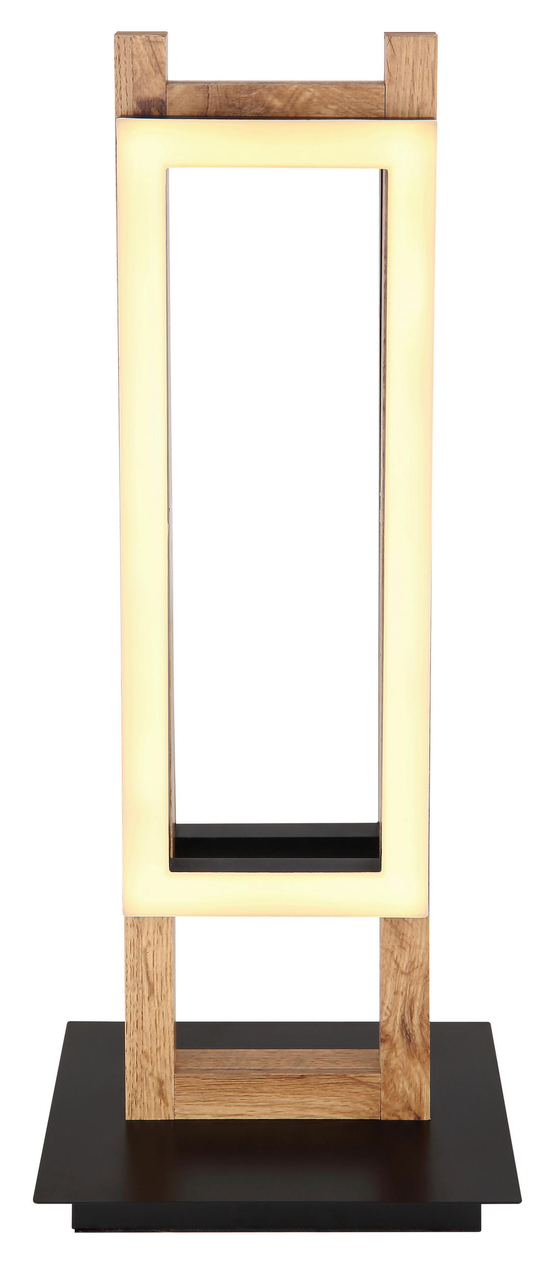 STOLNÍ LED LAMPA, 20/15/50 cm - tmavě hnědá/černá, Design, kov/kompozitní dřevo (20/15/50cm) - Globo
