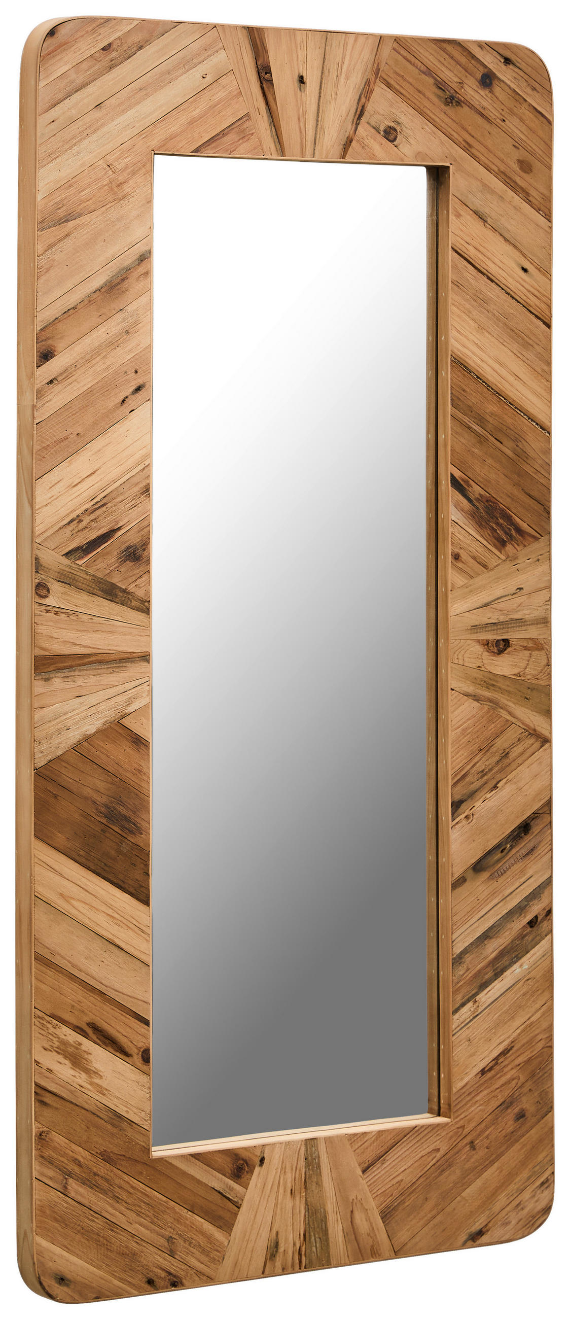 WANDSPIEGEL 61/121,5/4 cm  - Naturfarben, Lifestyle, Glas/Holz (61/121,5/4cm) - Landscape