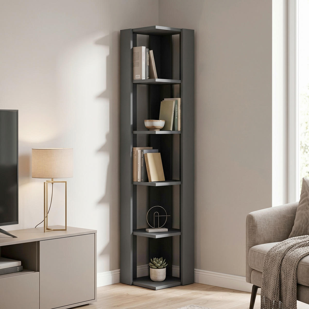 HÖRNHYLLA i 34/161/34 cm  - Design (34/161/34cm) - Livetastic