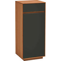 GARDEROBNA OMARA delno masivno barve hrasta, temno rjava - barve hrasta/temno rjava, Design, leseni material/les (44/103/37cm) - Novel