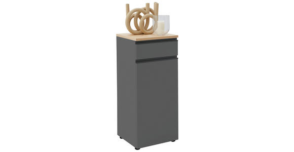 KOMMODE in 45/102/41 cm - Schwarz/Grau, Design, Holz/Holzwerkstoff (45/102/41cm) - Dieter Knoll