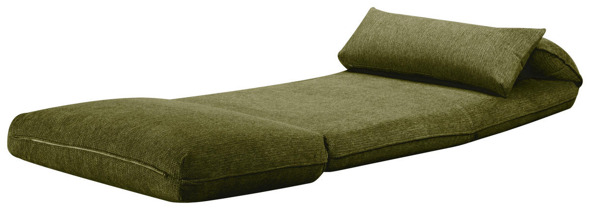 FOTELJA NA RAZVLAČENJE metal, tekstil  maslinasto zelena   - maslinasto zelena, Design, metal/tekstil (78/72/85cm) - Livetastic