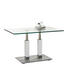 COUCHTISCH rechteckig Chromfarben, Edelstahlfarben - Chromfarben/Edelstahlfarben, Design, Glas/Kunststoff (110/70/46-65cm)