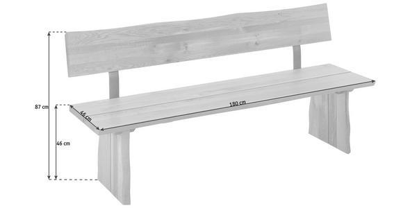 SITZBANK 180/87/46 cm  in Eichefarben  - Eichefarben, Natur, Holz/Metall (180/87/46cm) - Linea Natura