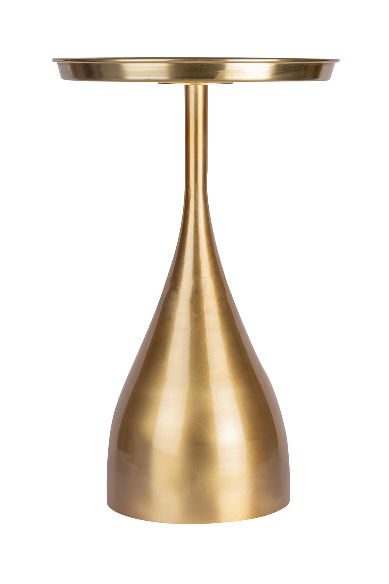 BEISTELLTISCH Goldfarben rund  - Goldfarben, Design, Metall (40,5/58,5cm) - Kayoom