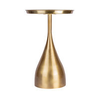 BEISTELLTISCH Goldfarben rund  - Goldfarben, Design, Metall (40,5/58,5cm) - Kayoom
