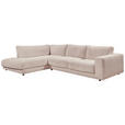 ECKSOFA  in Cord Taupe  224/325 cm  - Taupe/Schwarz, Design, Kunststoff/Textil (224/325cm) - Hom`in