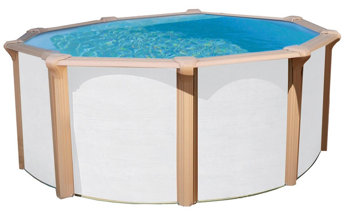 POOL 460/132 cm  - Braun/Weiß, Basics, Kunststoff (460/132cm)
