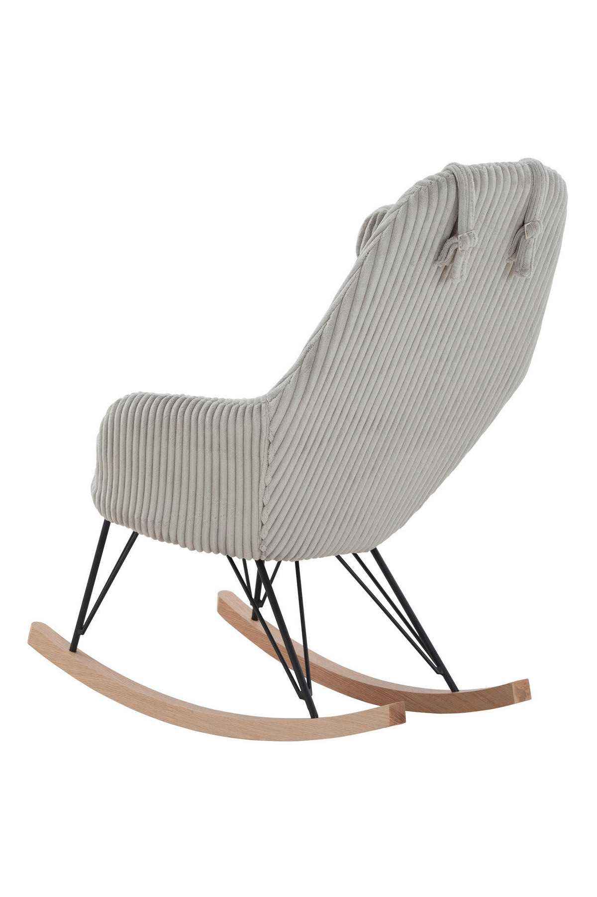 SCHAUKELSTUHL in Cord Grau  - Eichefarben/Grau, MODERN, Holz/Textil (102/109/66cm) - Livetastic