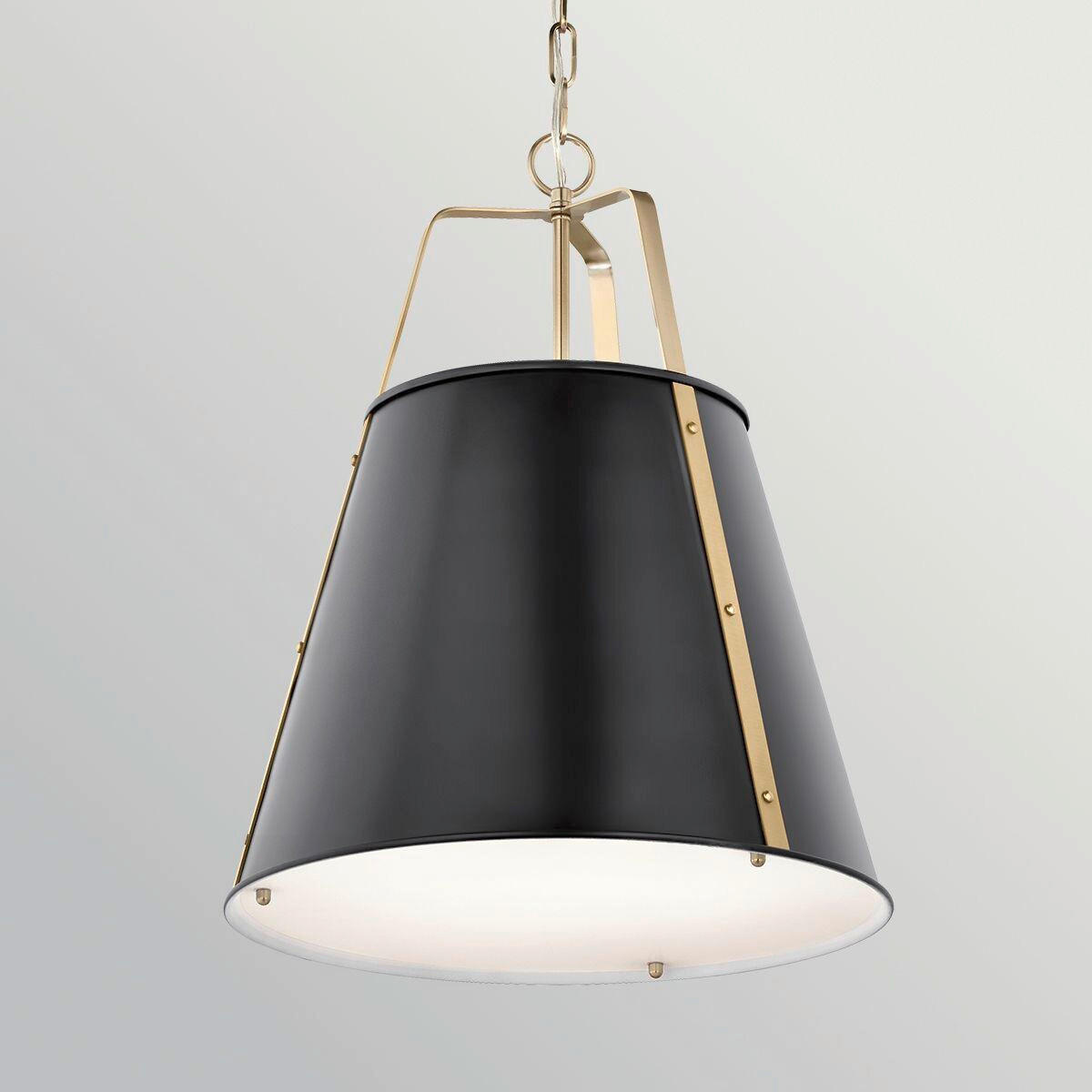 HÄNGELEUCHTE Kichler 57,2/45,7 cm  - Champagner/Schwarz, Design, Metall (57,2/45,7cm) - Elstead Lighting